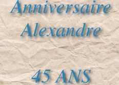 Anniversaire Alex